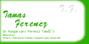 tamas ferencz business card